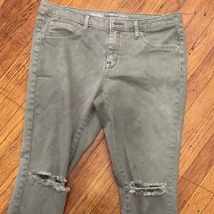 Mossimo Supply Co. Women's Distressed Gray Skinny Jeans